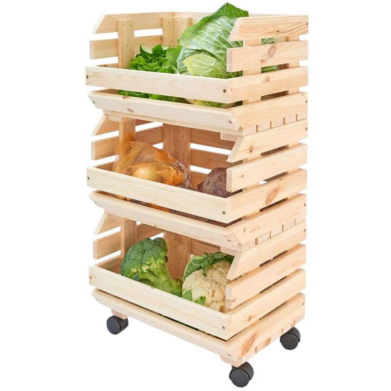 Set de 3 cagettes empliables pour légumes