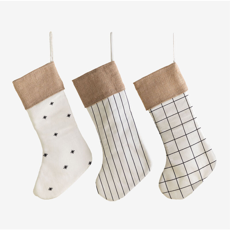 

Set de 3 Calcetines Navideños Elfie Blanco - Negro - Sklum