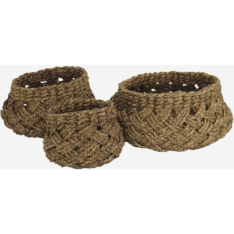 

Set de 3 cestas de alga natural