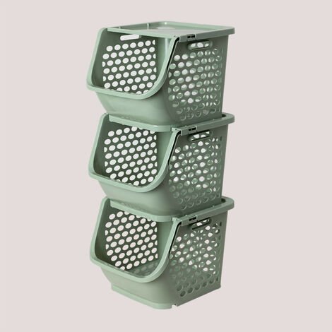 Set de 3 cestas de almacenaje Bazyl SKLUM             