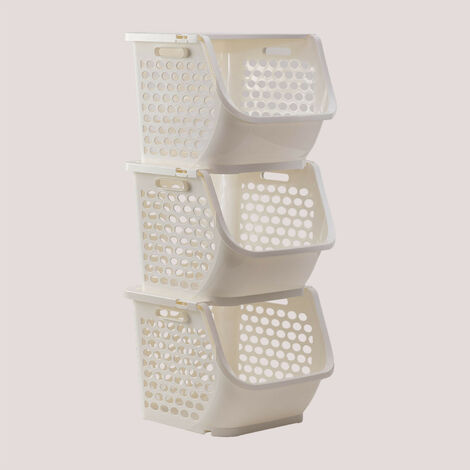 Set de 3 cestas de almacenaje Bazyl SKLUM             