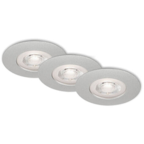 Set de 3 empotrables LED cromados 5W 460lm Ø 9 cm
