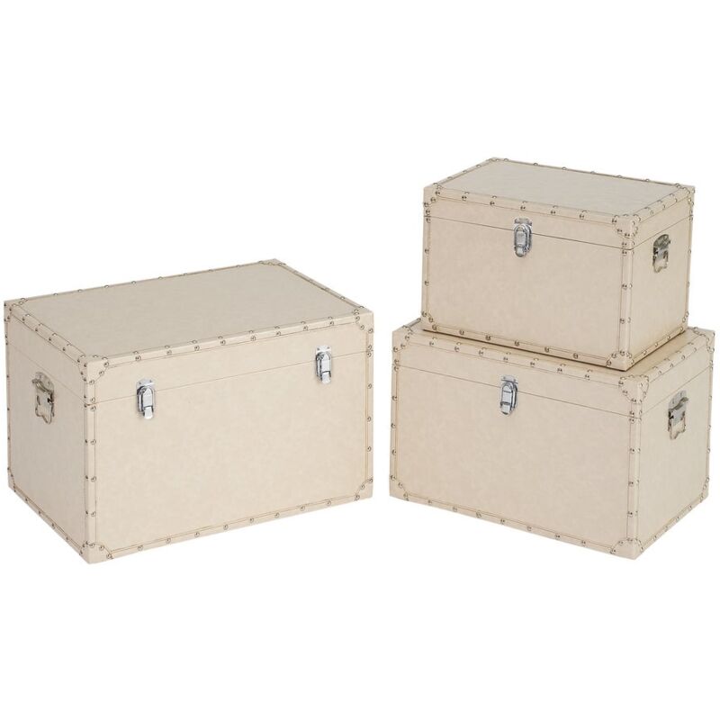 

Set de 3 espejos de cenefa oro envejecido de cristal y plástico