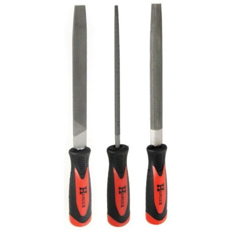 SET DE 3 LIMES EMMANCHÉES DEMI-DOUCES LONGUEUR 200 MM - HANGER - 110390