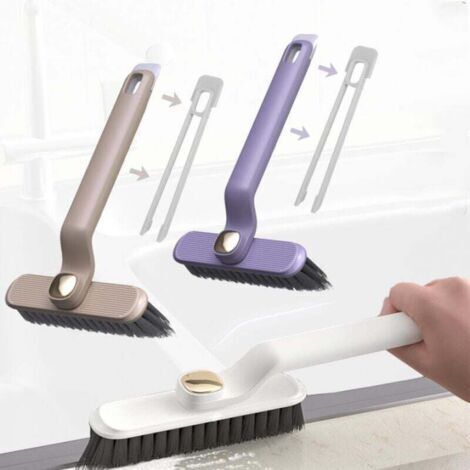 Set de 3 piezas de cepillos de limpieza, cepillo para juntas de baldosas con gancho, cepillo para limpieza de juntas, cepillo multifuncional para juntas para baño, cepillo para juntas para cocina, bañ