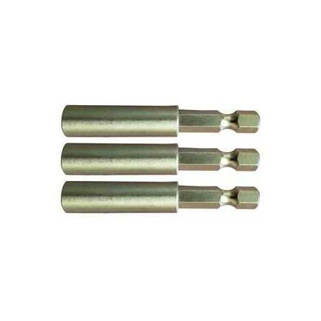 Set de 3 porte-inserts magnétiques en inox-Crv, longueur 60 mm