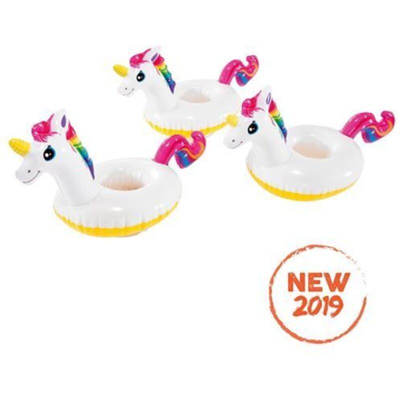 Intex - Porte-gobelet gonflable 57506NP Licorne 41x20 cm 3 pièces