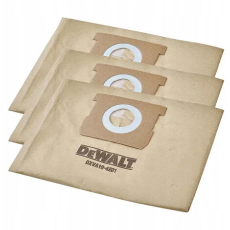 SET DE 3 SAC FIBRE DeWALT FOR 20-30L NON TISSE, HAUTE EFFICACITE, POUR 101262-63
