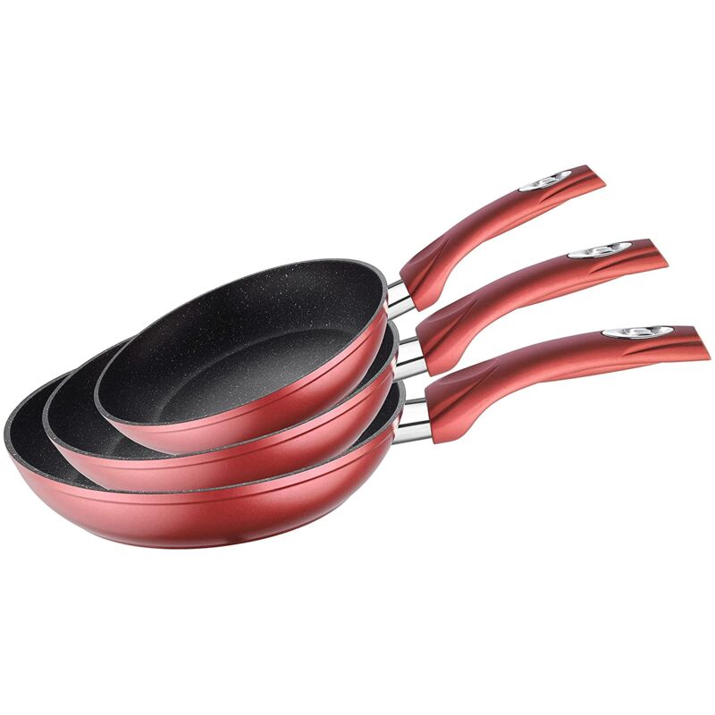 

Set de 3 sartenes, en aluminio forjado : ø20 cm; ø24 cm; ø28 cm; inducción
