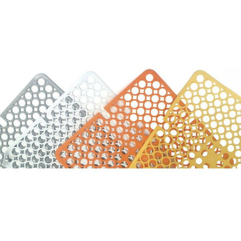 Set de 3 tapis d'évier en plastique - Jaune - 30 x 30 / 30 x 39 cm - Livraison gratuite