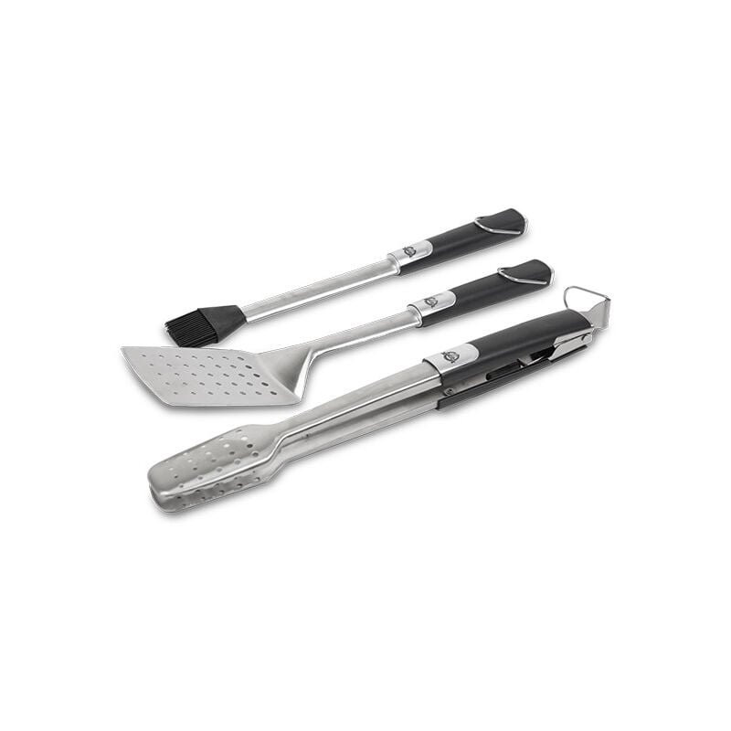 Pitboss - Set de 3 ustensiles pour barbecues Soft Touch Pit Boss - Argent