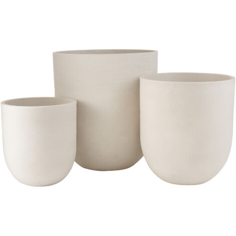 Set de 3 vases céramique blanc Liray