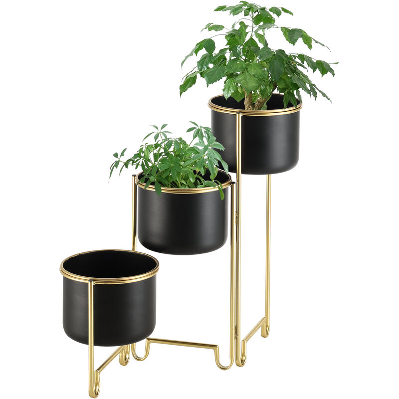 

Set de 3 x Soportes de Flores Plegable Fleurus - 55 x 68 x 22,5 cm - con Macetero - Estantes para plantas - Estilo decorativo - Accesorio Hogar