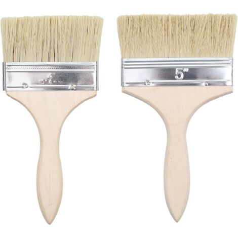 Set de 32 Pinceau en Soie,10.5cm21cm/12.5cm21.5cm pinceaux à Peinture Plats,Pinceau Peinture,Pinceau Peinture Mur, pour Peinture à l'huile, Teinture, Vernis,pour Les Grandes Surfaces Couverture