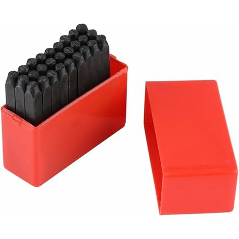 Set de 3mm Poinçons à Frapper de Lettres et chiffres Tampon en Acier au Carbone pour, Cuir, Bois, Bijoux.(Alphabet)