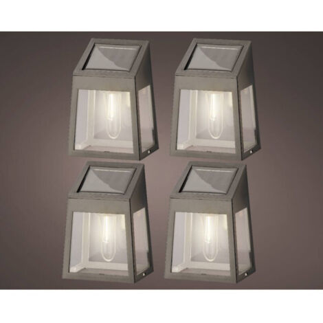 SET DE 4 APLIQUES DE PARED SOLAR LED 898174