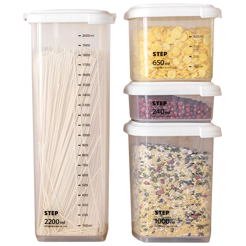 

Set de 4 botes herméticos con tapa - Almacenamiento de alimentos
