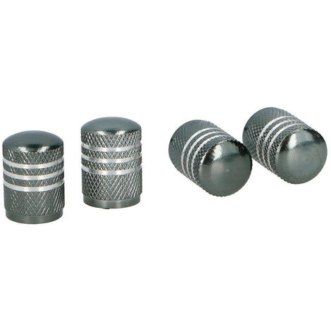 Set De 4 Bouchons De Valve De Pneu Gris