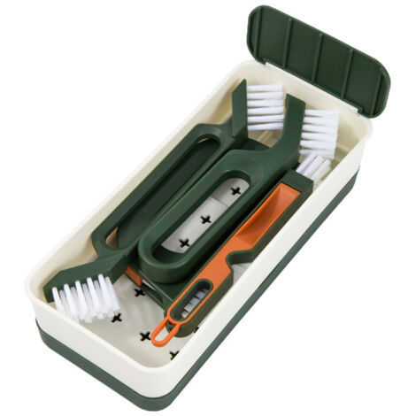 Set de 4 brosses de nettoyage pour fentes – Vert – Pour joints, coins et rainures