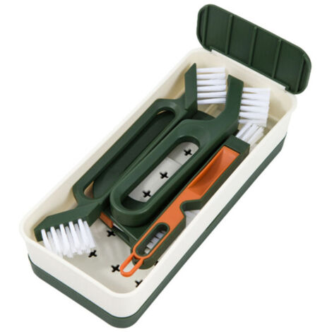Set de 4 brosses de nettoyage pour fentes – Vert – Pour joints, coins et rainures