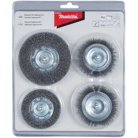 Set de 4 brosses perceuses Makita D-65729