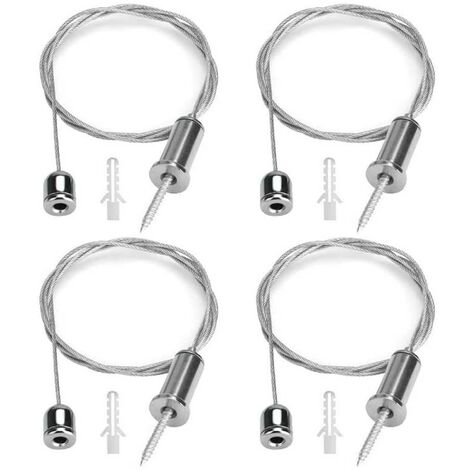Set de 4 cables de suspensión para instalación de panel led 1m