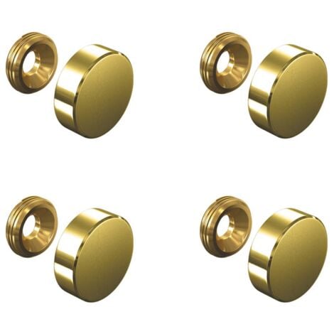 Set de 4 cache vis doré 18 mm