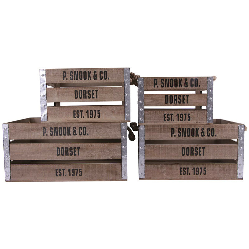 Set de 4 Boîtes en Bois Kuatéh Série lome