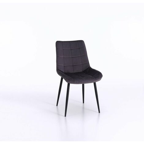 Set de 4 Chaises CHARLOTTE gris foncé