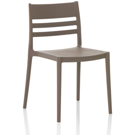 Set de 4 Chaises d’intérieur/extérieur CLYDE gris