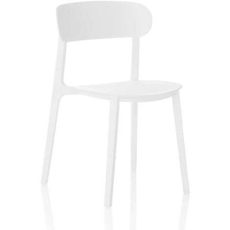 Set de 4 Chaises d’intérieur/extérieur LUNA blanc