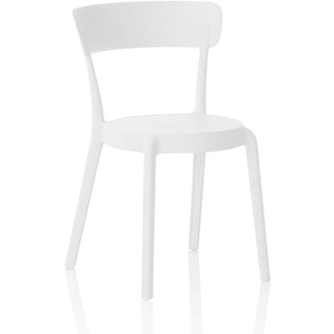 Set de 4 Chaises d’intérieur/extérieur MOSS blanc