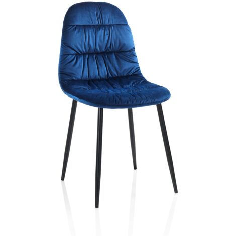 Set de 4 Chaises SANDY bleu océan