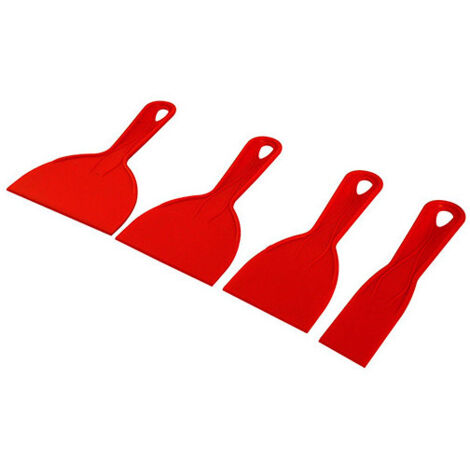 Fartools – Set de 4 couteaux à enduire – Largeur 3,5/75/100/125 mm – Pour enduire bandes de plâtre et retirer résidus – Outil plaquiste