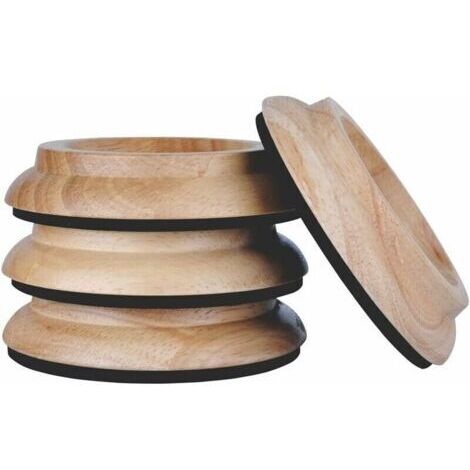 Set de 4 cuencos de madera – Pies de mobiliario de madera de fresno natural