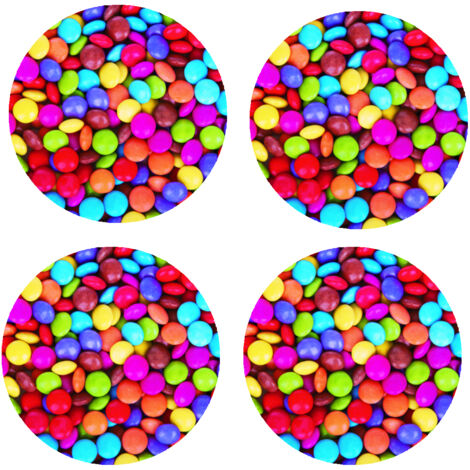 Set de 4 dessous de verres Bonbons by Cbkreation