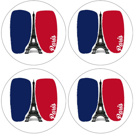 Set de 4 dessous de verres ronds Paris by Cbkreation