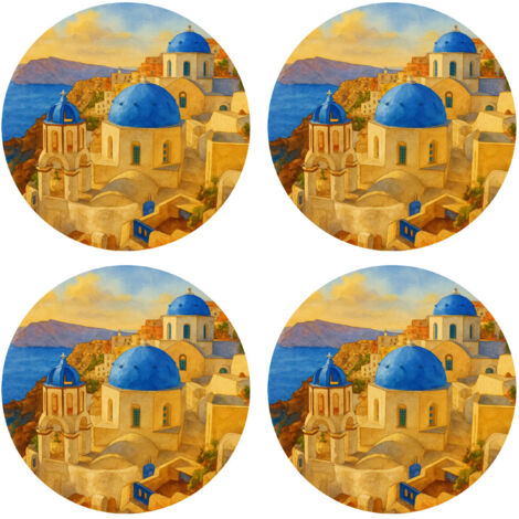 Set de 4 dessous de verres Santorin