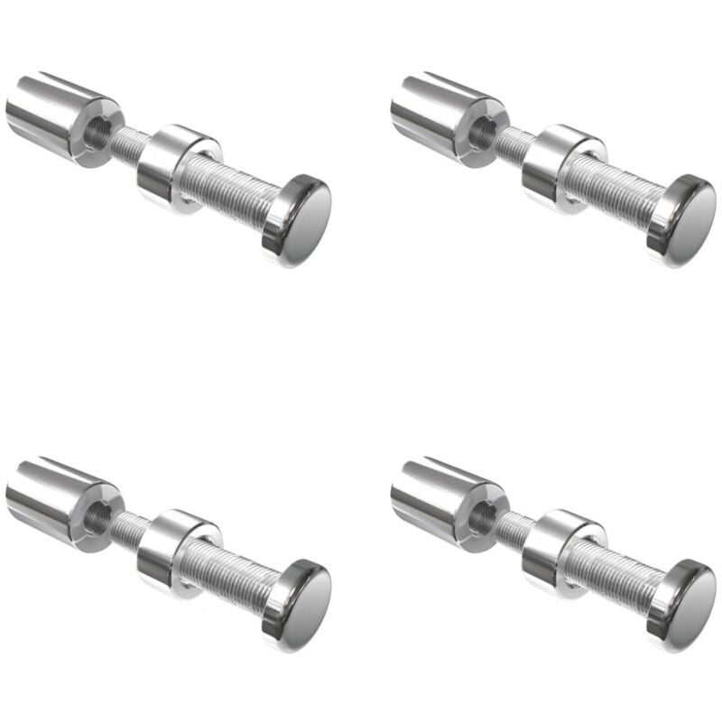 Lot 4 fixations murales vissées FIX-M2 - Entretoises murales vissées ø 18 mm / l 25 mm