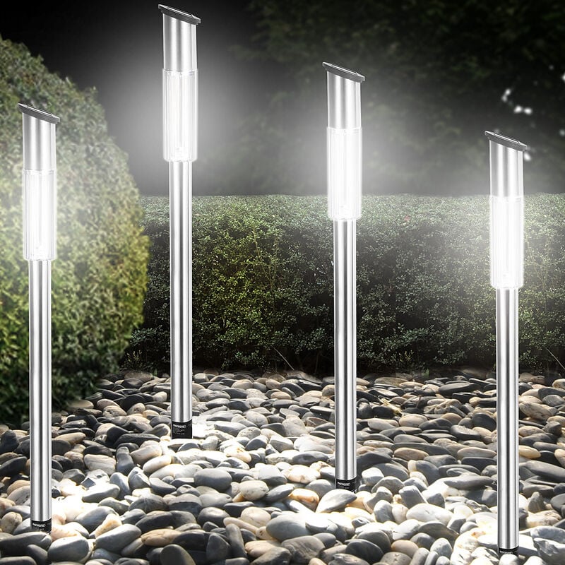 Deuba - monzana® 4x lampes led solaire extérieur Jardin étanche sans fil avec capteur IP44 luminaires eclairage