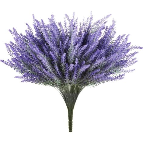 Set de 4 Lavandes Artificielles - Fausses Plantes Réalistes en Soie pour Décoration Intérieure ou travaux manuels– en Bouquet de Mariage avec d'autres Fleurs Fausses ou Séchées