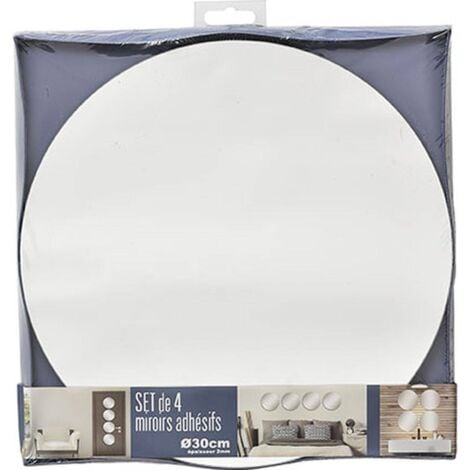 Set de 4 miroirs ronds diametre 30cm 2mm - uni - Tendance