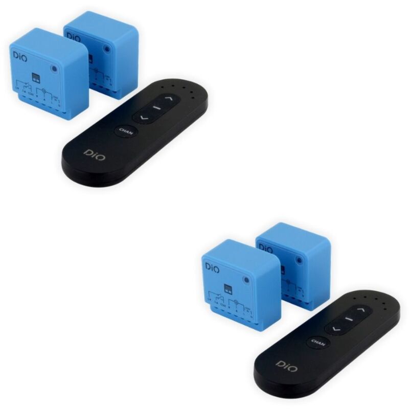Dio Connected Home - Set de 4 modules pour volets + 2 télécommandes - 600W - Chacon
