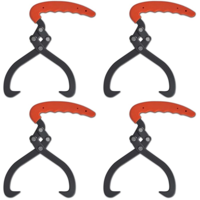

Set de 4 pinzas para troncos con mango PVC