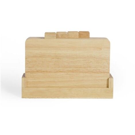 Set de 4 planches a découper - LIVOO - MES142 - Bois d'hévéa - Avec languettes 26 x 18 cm - Support de rangement