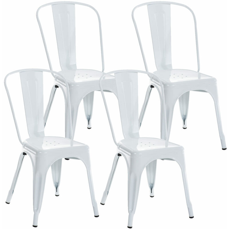 

CLP - Set De 4 Sillas Apilables Benedikt Blanco