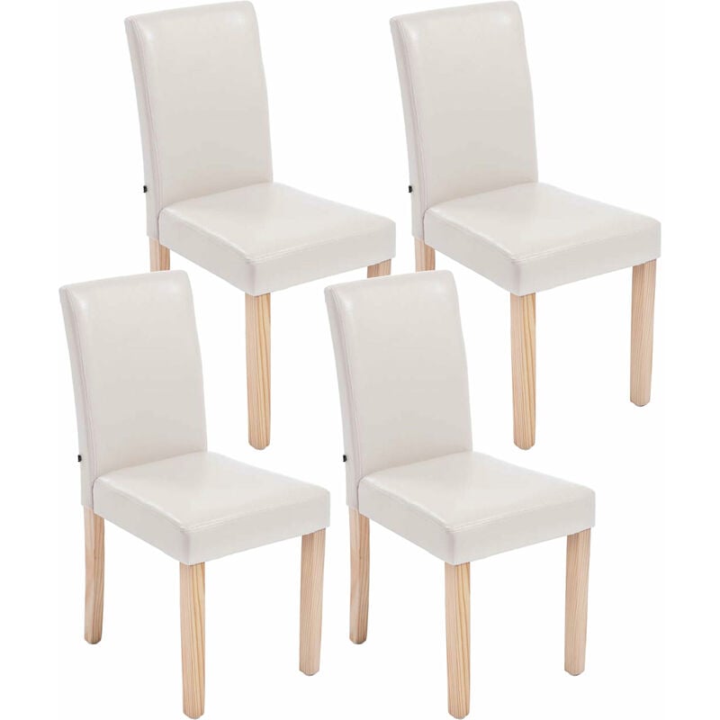 

CLP - Set De 4 Sillas De Comedor Ina Madera Natural Crema