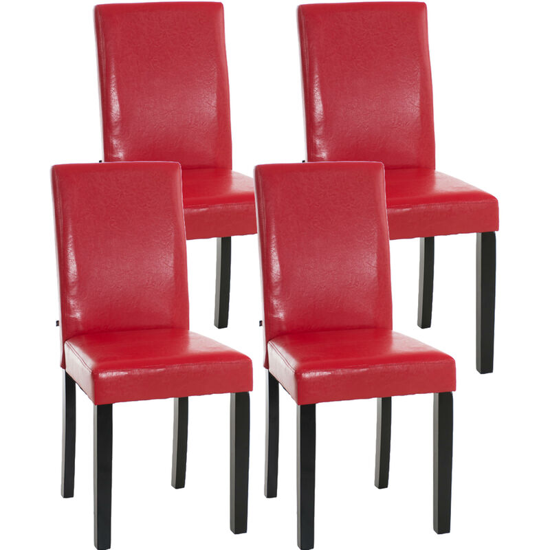 

CLP - Set De 4 Sillas De Comedor Ina ~ Base En Negro Rojo