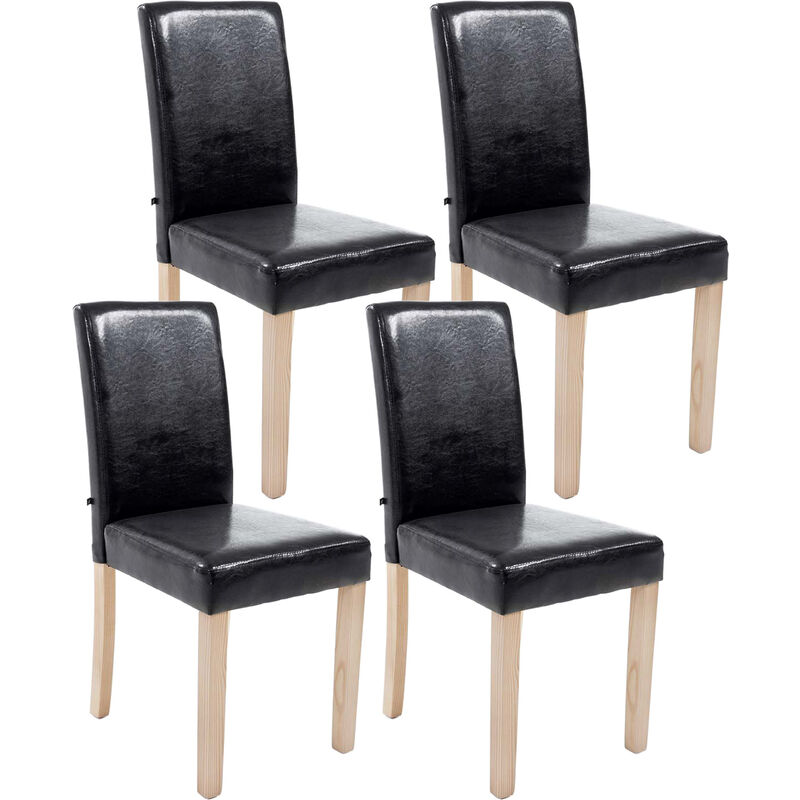 

CLP - Set De 4 Sillas De Comedor Ina Madera Natural Negro