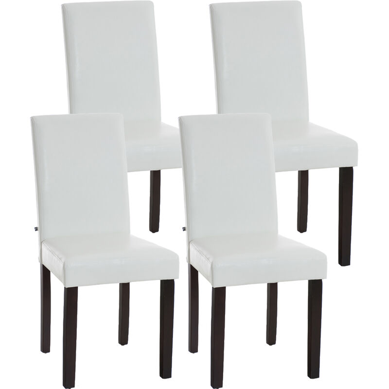 

CLP - Set De 4 Sillas De Comedor Ina ~ Base Marrón Oscuro Blanco